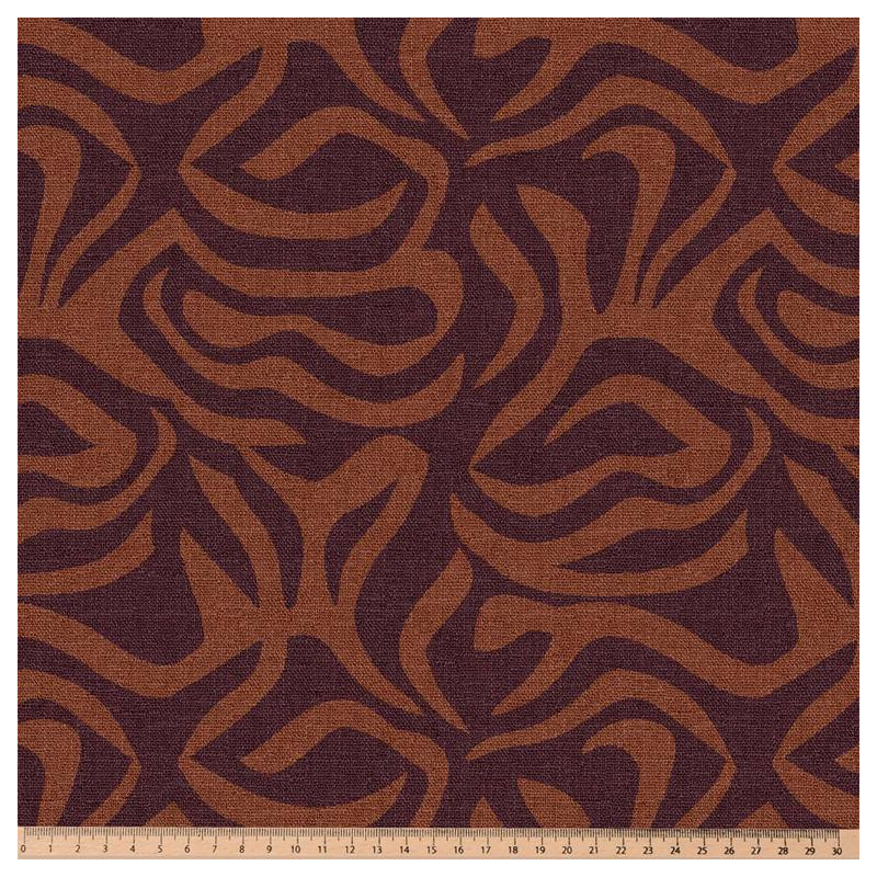 Printed Half Panama YORAM Caramel / Cocoa